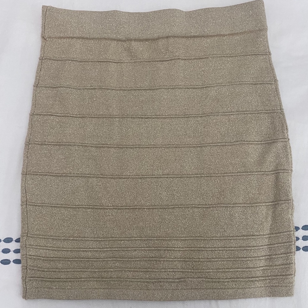 Charlotte Russe | Size Small | Gold Bodycon Mini Skirt